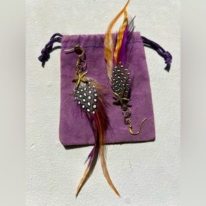 Ostrich Feather Earrings